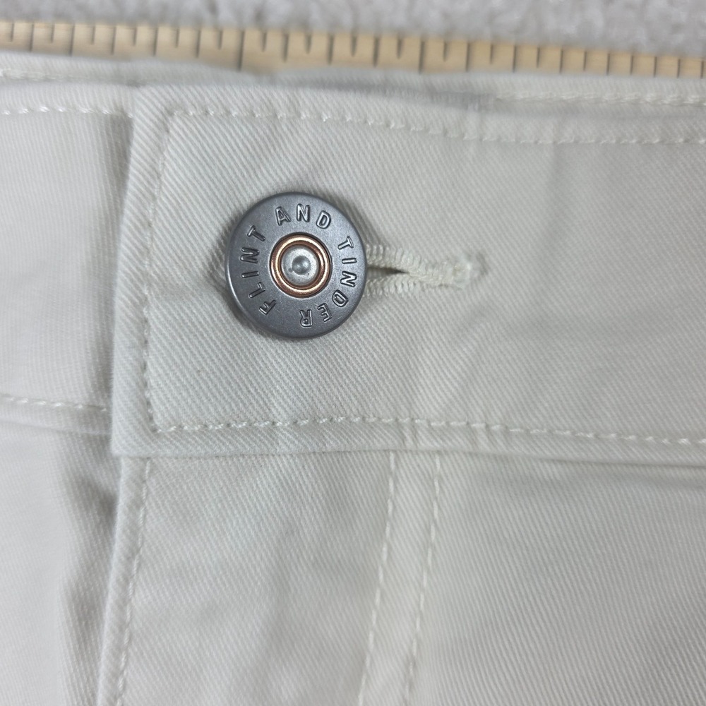 Flint And Tinder Pants Mens 34x30 Cream Twill Slim Fit Straight Leg 5-Pocket - Picture 4 of 8